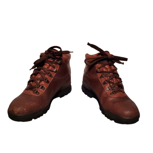 VTG Vasque Skywalk Cowhide Lace-Up Hiking Boots Women's Size 7M, Made In Italy - Picture 8 of 14